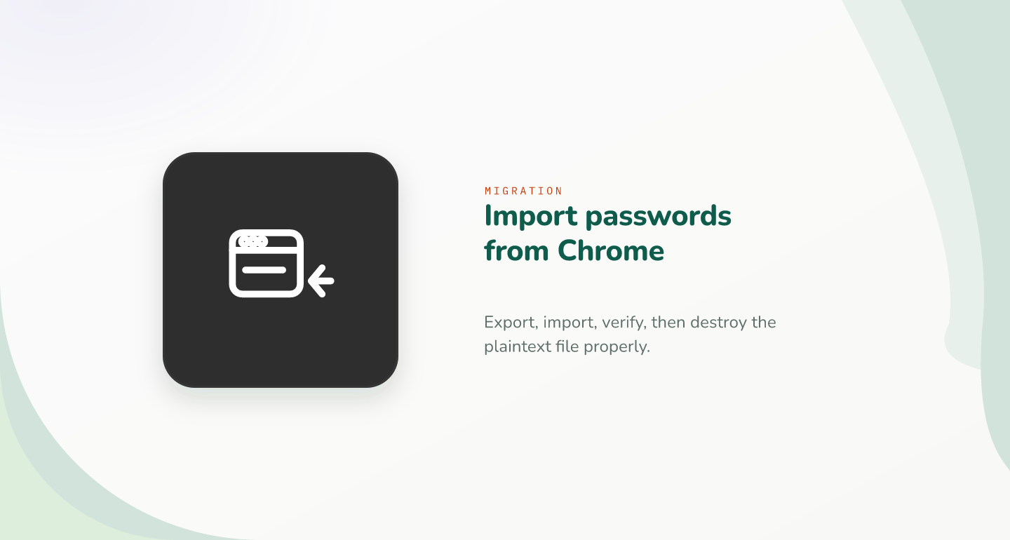 Import passwords from Chrome