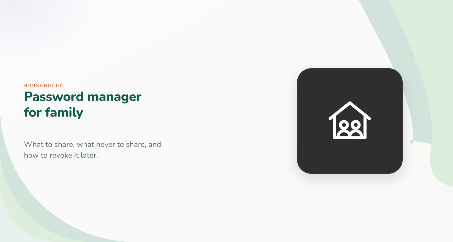 Password manager for family