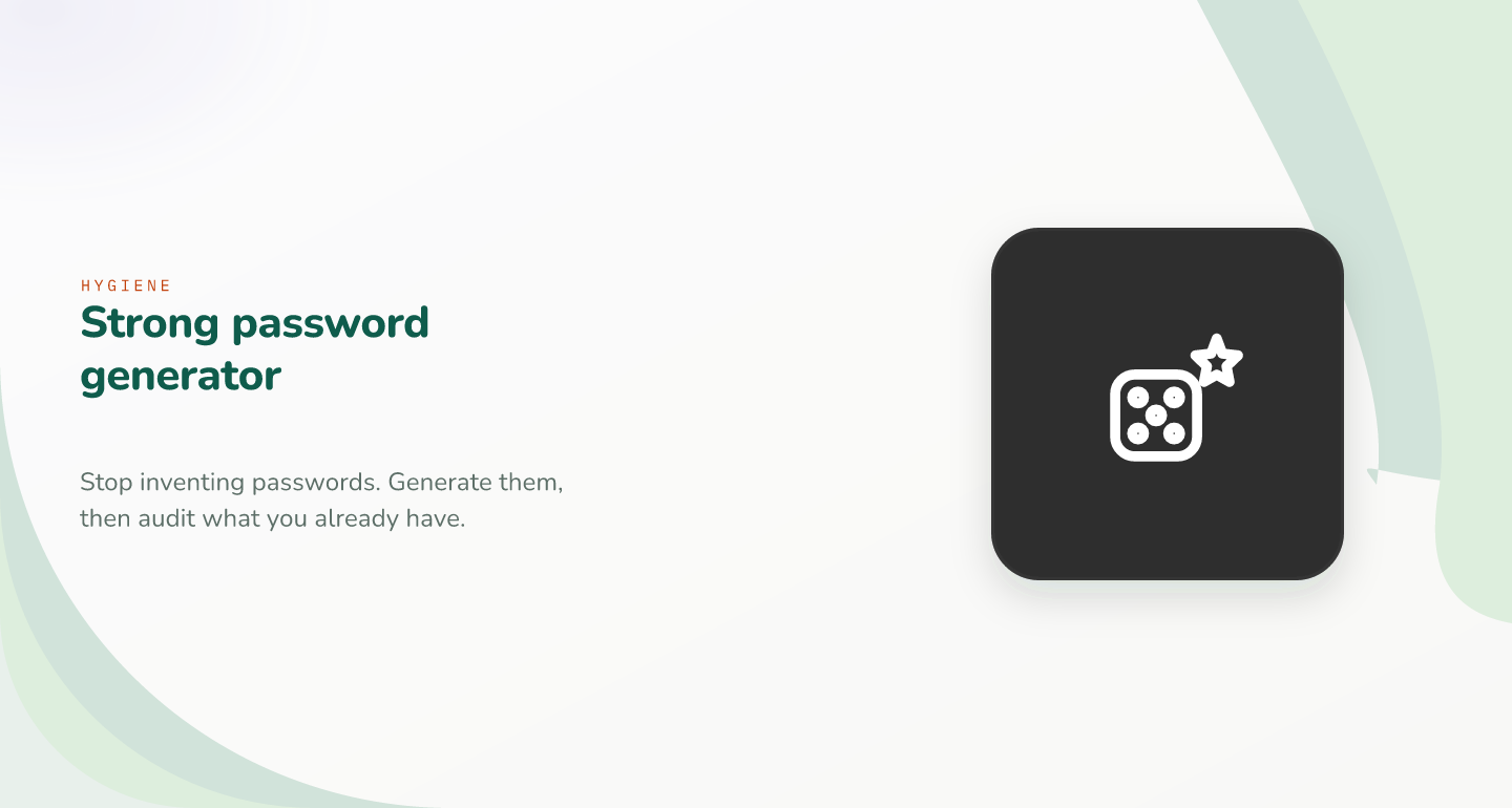 Strong password generator: stop inventing passwords