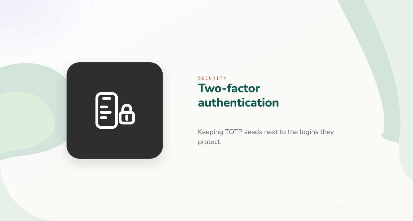 Two-factor authentication in a password manager